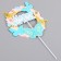 Topper "Happy Birthday" with butterflies, Blue color