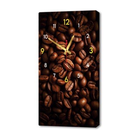 Carty clock wall-mounted interior "coffee meres", silent, 35 x 60 cm