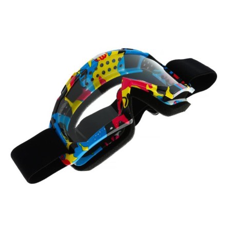 Glass-mask for motorcycle driving, transparent glass, bomber, OM-22-2