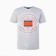 T -shirt male, gray color/print mix, size 44 (s)