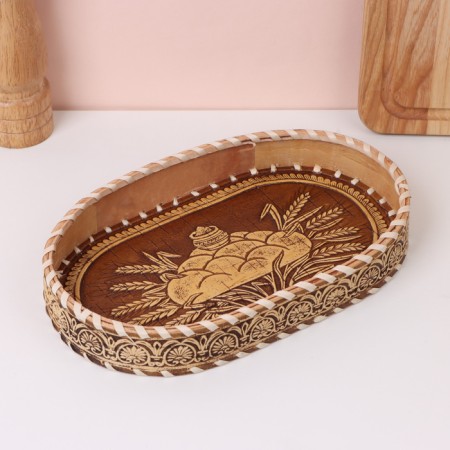 Sukharnitsa "bread", 16 × 26 × 4 cm, birch bark-1