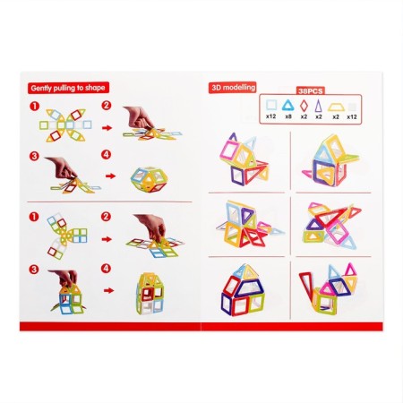 Magnetic designer "Mini-magic magnet", 38 parts-2