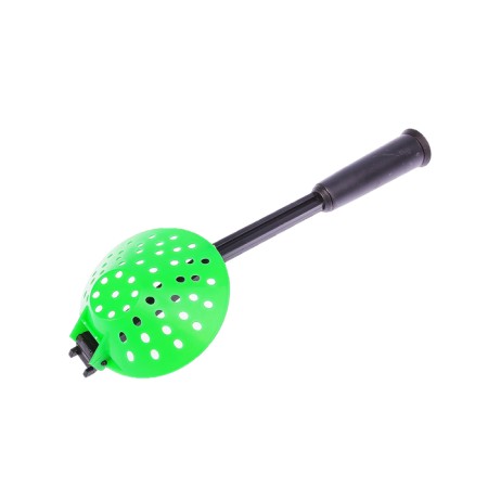 Folding “Techno” scoop with plastic handle, green color-1