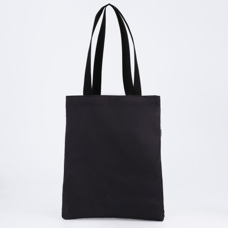 Shoper bag without fastening, black color-5