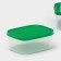 A set of food rectangular lobggling containers, 3 pcs: 150 ml, 500 ml, 1.2 l, green color