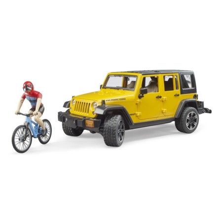 Game set SUV Wrangler Rubicon Unlimited with a cyclist and figure