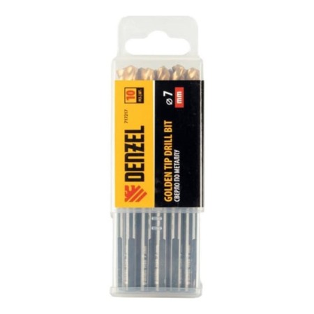 Drill Denzel 717217, 7 mm, HSS-Tin, Golden Tip, 10 pcs.-4