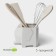A set of kitchen supplies on the porcelain stand Bellatenero "Elephant", 5 objects, white color