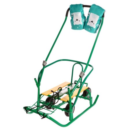 Sled "breeze 7 station wagon", with mittens, green color-9