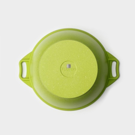 Trendy Style pan, 4 l, glass cover, anti -stick coating, green color-4