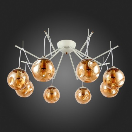 Ceiling EVOLUCE lamp. Sle110202-08. Calletta. 8x40 watts, E14, 79x79x37 cm, white color-4