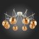 Ceiling EVOLUCE lamp. Sle110202-08. Calletta. 8x40 watts, E14, 79x79x37 cm, white color