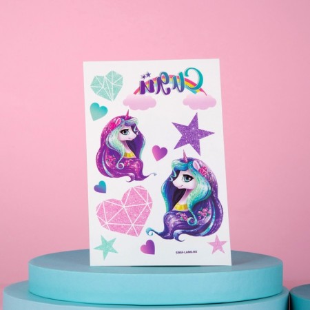 Gift set for the girl "Shine", bag, gum set, notebook, tattoo-5