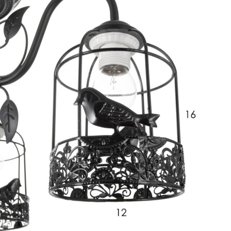 Chandelier 669622/3 E27 40W Black 59x59x33 cm Bayerlux-6