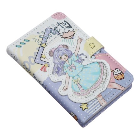 Gift notebook, A6, 112 sheets, color block, with a curly knife, PVC cover, "anime", mix-5