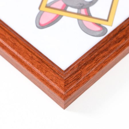 Photo frame wood 10x15 cm, red tree (plastic screen)-2