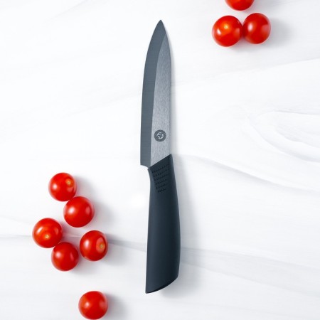 Knife Kuhno ceramic Magistro Black, blade 12.5 cm, handle Soft-Touch, black color-5