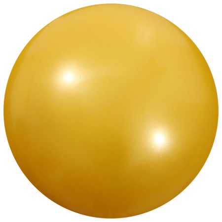 Ball for rhythmic gymnastics "metallic", d = 15 cm, yellow color