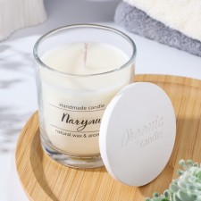 A candle in a glass flavored 