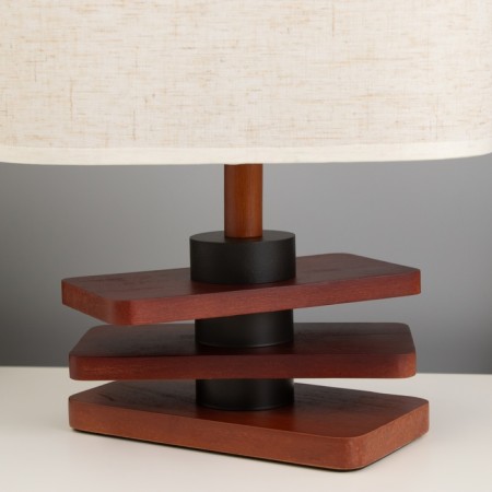 Table lamp "Carter" 1x40W E27 red walnut 12x25x33.5cm-4