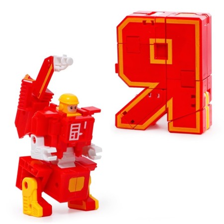 Set of robots "alphabet", transformed, 7 pieces, gather in 1 robot-12