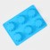The form for baking the share "Sweets. RIB circle ”, silicone, 25.5 × 17.5 × 3 cm, 6 cells (D = 7 cm), blue color