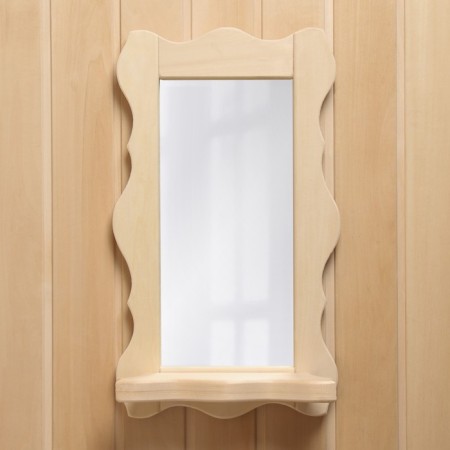 Carved mirror with a shelf, 48x33x10