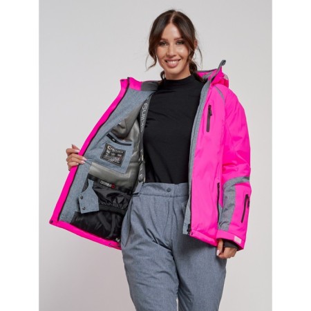 Ski jacket female winter, size 50, pink color-11