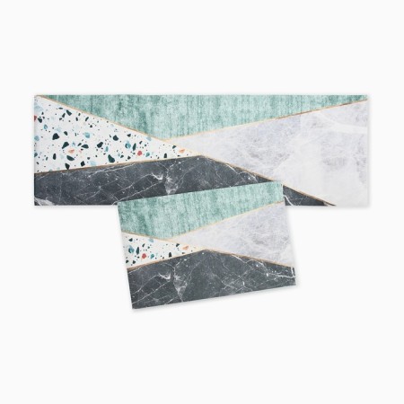 A set of rugs for the kitchen Ethel "Mosaika" 2 pcs, 38x58 cm, 38x118 cm