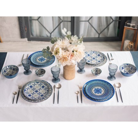 Plate ceramic deep share "dyra", d = 21 cm, blue color-4