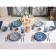 Plate ceramic deep share "dyra", d = 21 cm, blue color
