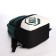Young backpack from a lightning textile, 3 pockets, a bag, a suitcase holder, black/green color