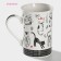 Porcelain share mug "Foast weekdays", 300 ml, white color