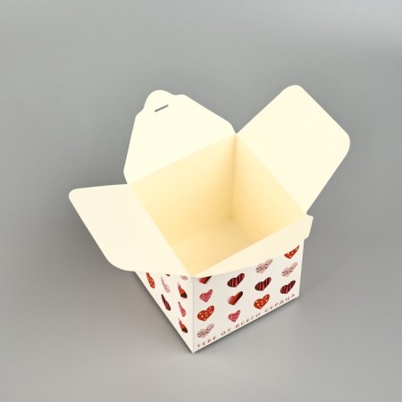 Gift folding box, packaging, “I love you”, 12 x 12 x 12 cm-5