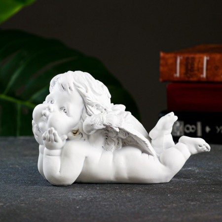 Figure "Thoughtful Angel" White, 17x9.5x10cm-1