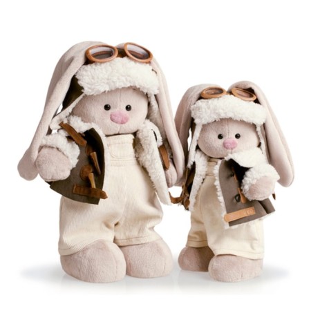 Soft toy "Bunny mi in a pilot jacket", 25 cm-8