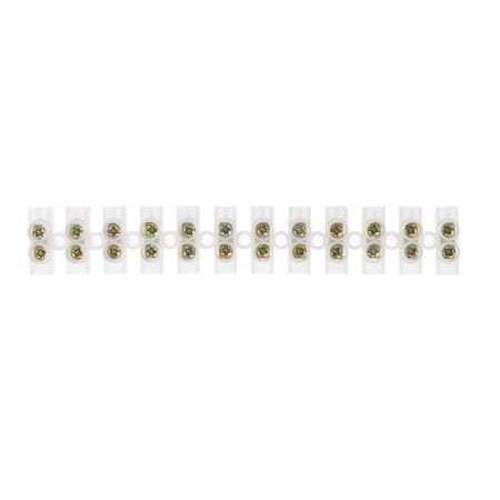 The terminal block of screw, 12 sections, 2.5-6 mm², 10 A, polyethylene, white, set of 10 pcs.-1