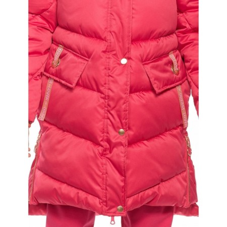 Coat for girls, height 122 cm, raspberry color-6