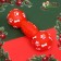 The food toy "New Year's dumbbell", 12.5 cm, red