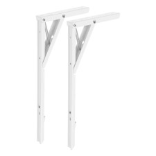 Folding bracket for tables and shelves of tundra, F001, 2 pcs., Length 350 mm., Steel, white color 97039
