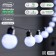 Garland “thread” 2.7 m with nozzles “white balls”, ip44, dark thread, 10 LED, white glow, 8 modes, solar battery