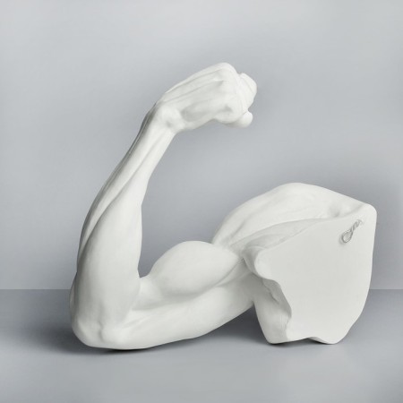 Gypsum figure hand bent at the elbow, 36.5 x 14 x 41.5 cm-1