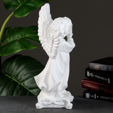 Luminous figure "Angel with a lantern" 23x14x38cm-2