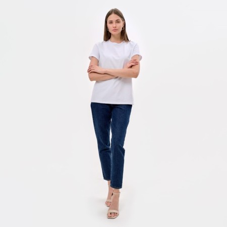 Women's T-shirt Basic Line Color White, rr 52-3