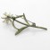 Brooch "Flower" dandelion, white-yellow flower, green bud