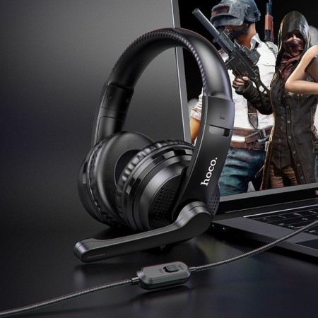 Hoco W103 headphones, gaming, invoices, microphone, 3.5 mm, 1.2 m, black-7