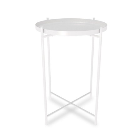 Journal table, 376x376x515, White Muar
