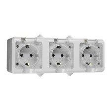 Розетка 3-м ОП Dita 16А IP54 250В с заземл. с прозр. крышкой бел.TOKOV ELECTRIC TKL-DT-R3Z-C01T-IP54