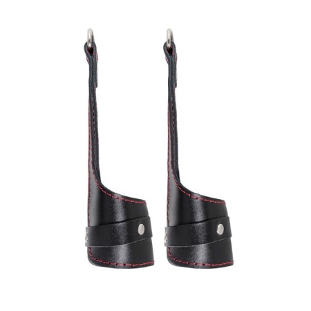 Pecado BDSM suspension, “soft” with a red stitch, genuine leather, black-4