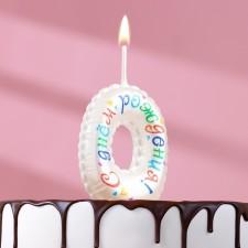 Candle in the cake on the skewer 